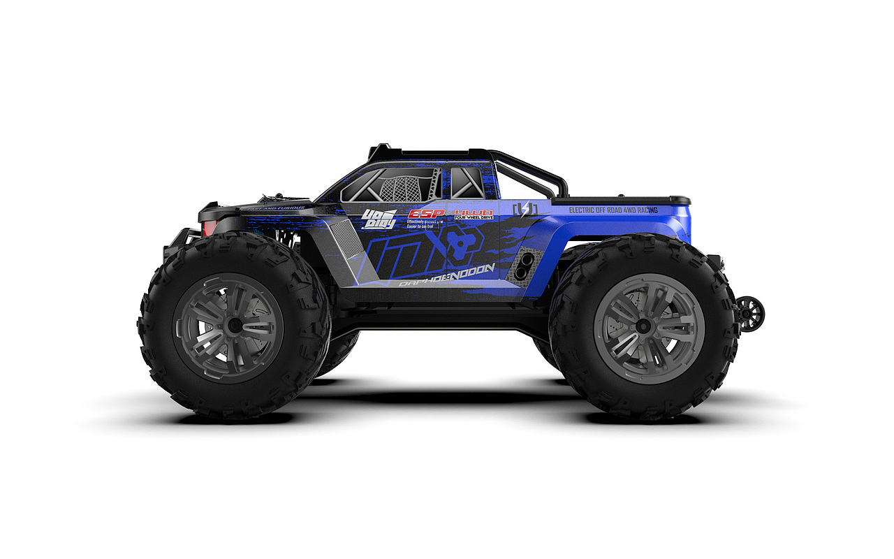 模型车车壳涂装,大脚卡车贴纸设计