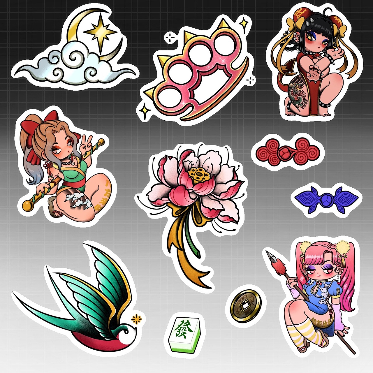 招财恶女系列 插画合集