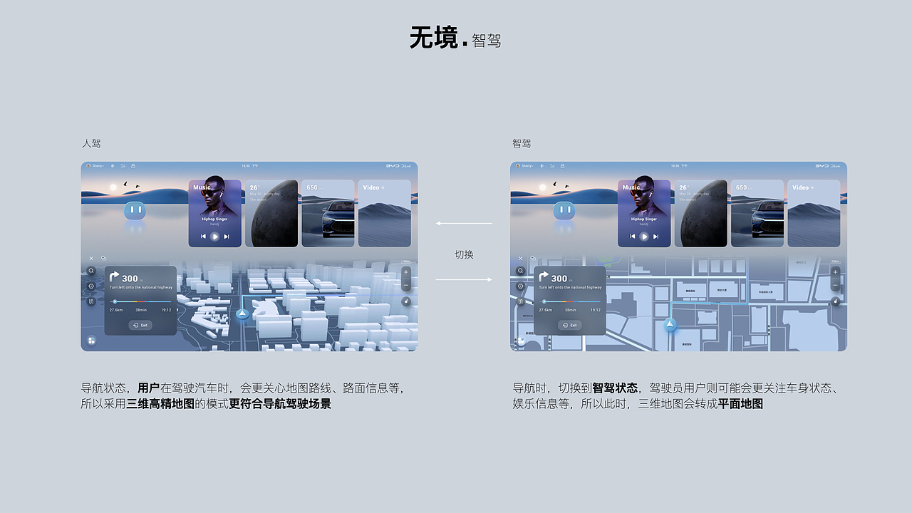 （无境）比亚迪智能座舱HMI创意设计作品（图ZMzAzNTgyMTEy） - 软件界面 - 站酷设计师HandJ原创素材 - 站酷ZCOOL