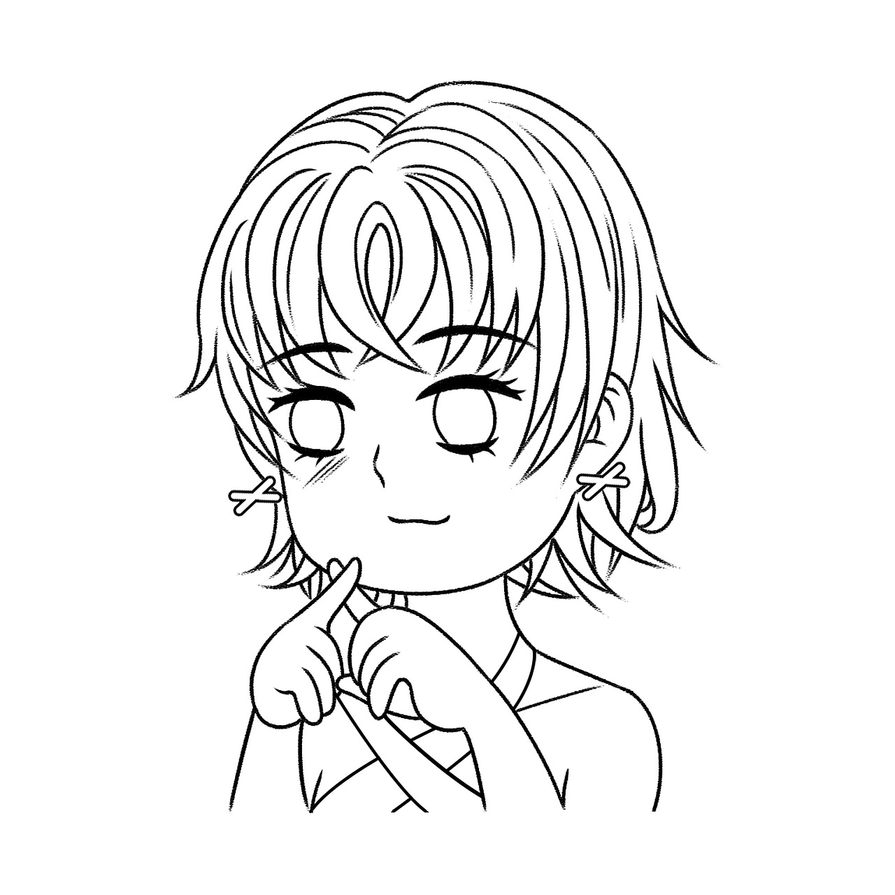 X(附線稿) 【挑戰(zhàn)百變頭像 第十張】（圖ZMzM5NjY4NDU2） - 創(chuàng)作習(xí)作 - 站酷設(shè)計(jì)師冰藍(lán)茉莉原創(chuàng)素材 - 站酷ZCOOL