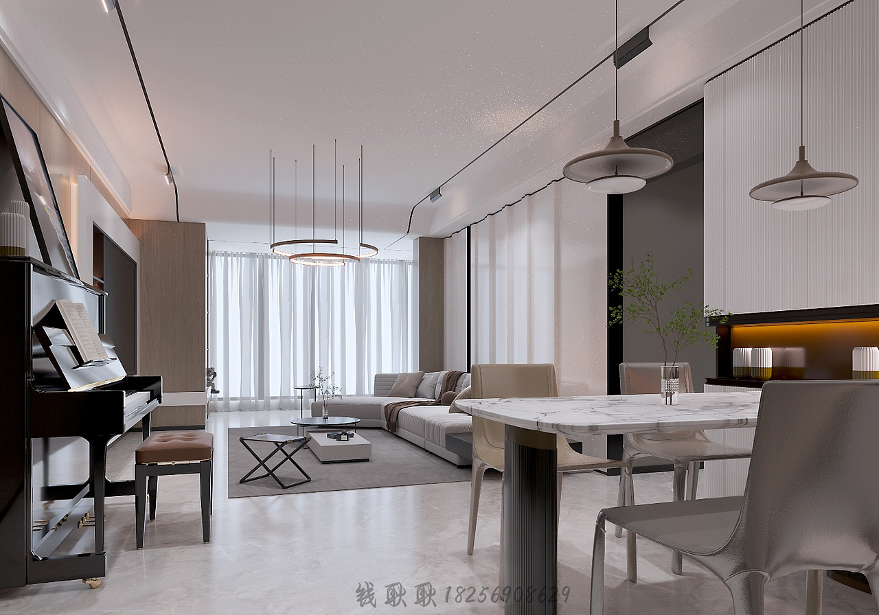 上锦花园128平设计案例+效果图