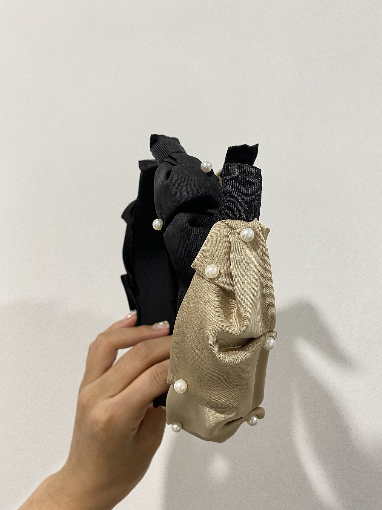 珍珠发箍拍摄