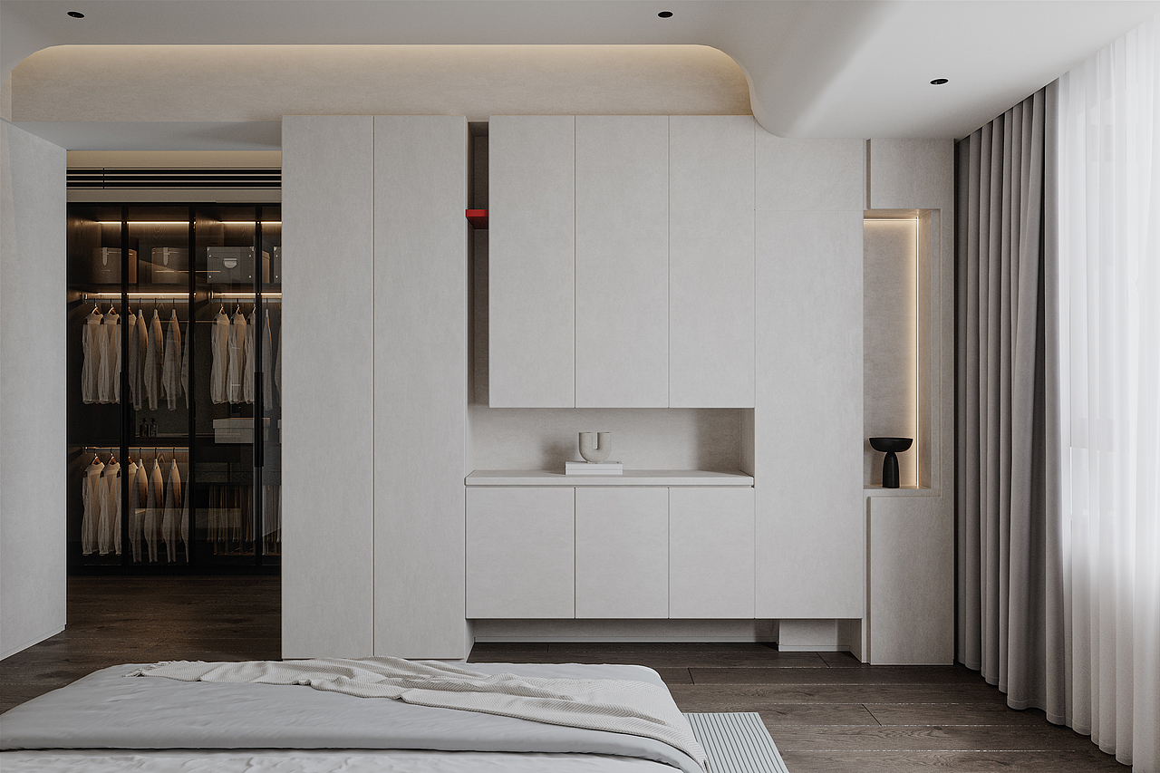 御海天禧现代家装初稿效果图表现