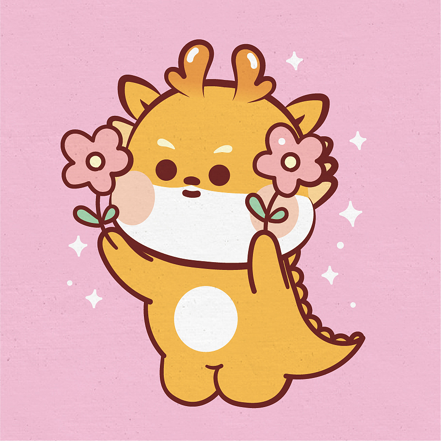 小飞龙可爱卡通表情包设计插画（图ZMzU5ODY4NDQw） - 商业插画 - 站酷设计师阿茹生肖IP原创素材 - 站酷ZCOOL