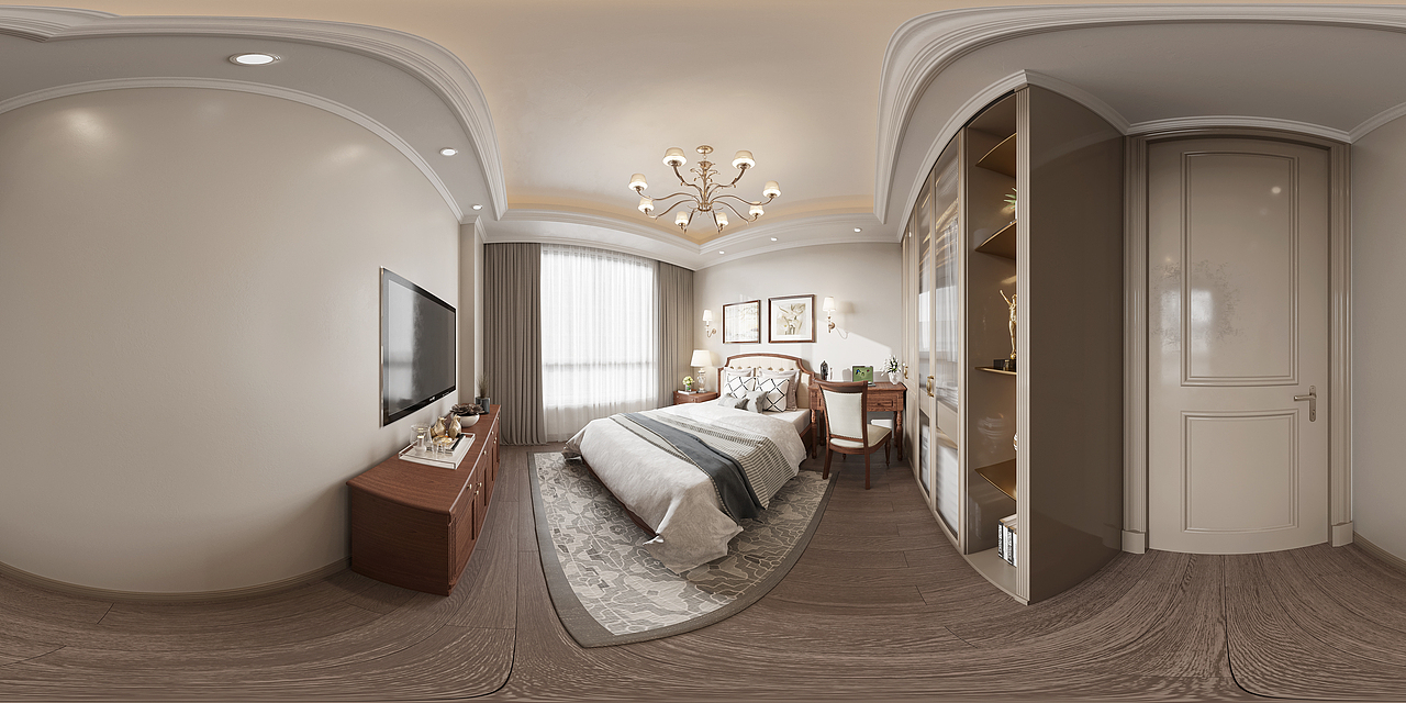 简美客餐厅卧室 效果图表现