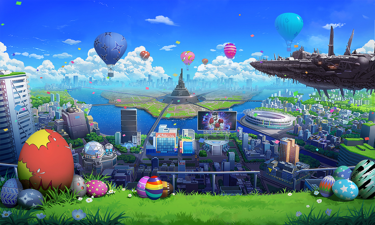 主城背景002（图ZMzMzOTQ1MDY0） - 游戏原画 - 站酷设计师乐乐小白原创素材 - 站酷ZCOOL