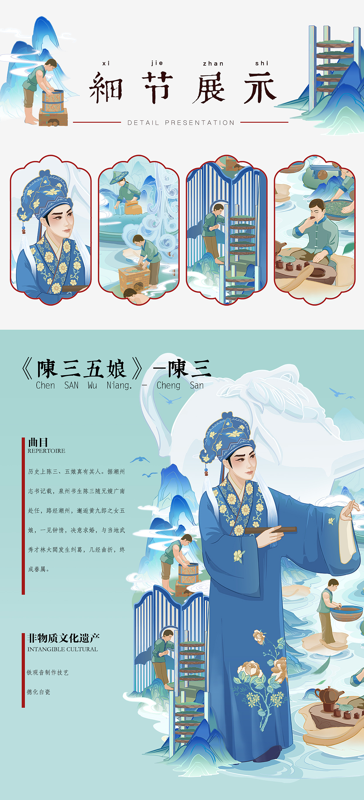 《泉州梨园戏》非遗戏曲插画