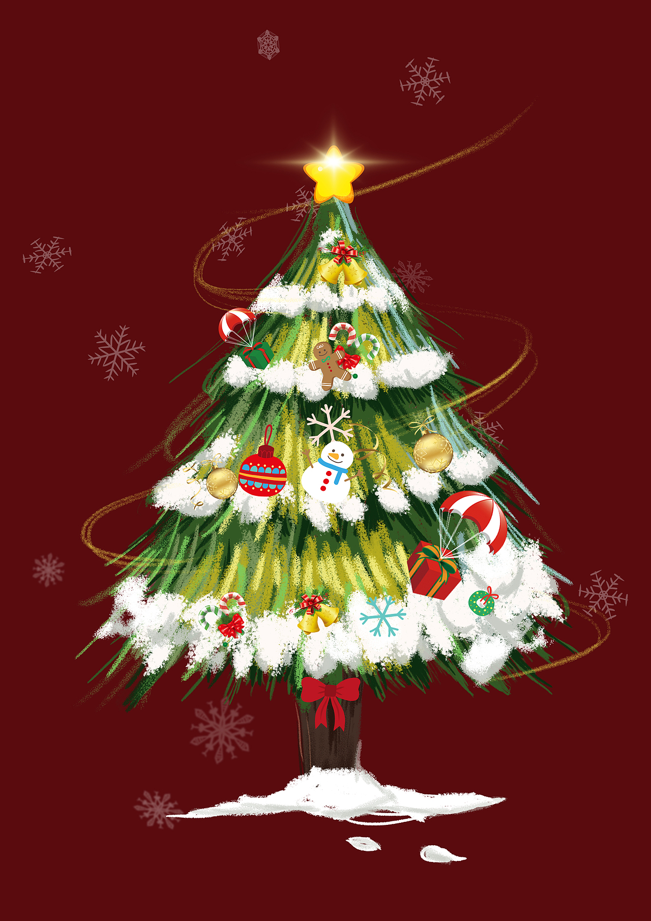 圣诞树（图ZMzI0NzgzNDA4） - 海报 - 站酷设计师勾冷冷原创素材 - 站酷ZCOOL