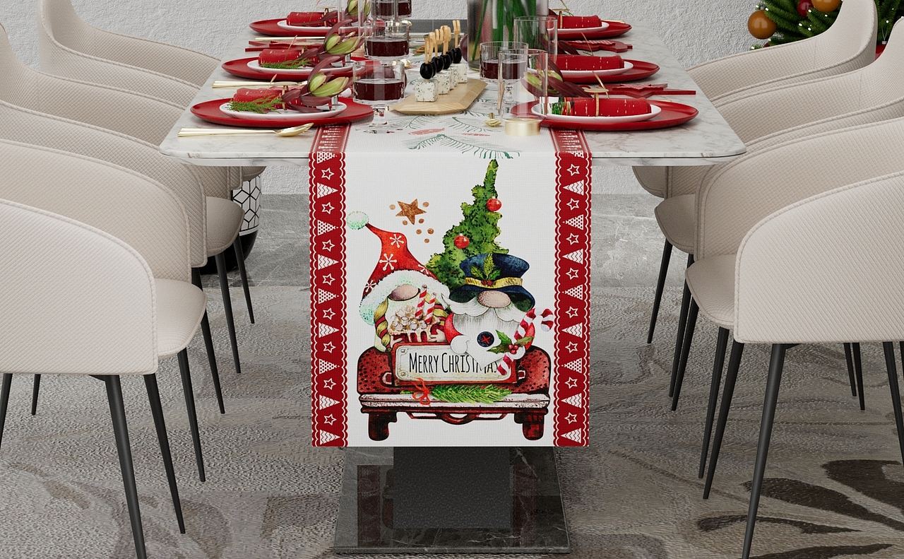 圣诞节餐桌桌旗渲染（图ZMzI2NDA0MDAw） - 产品 - 站酷设计师喜庆C4DAi原创素材 - 站酷ZCOOL