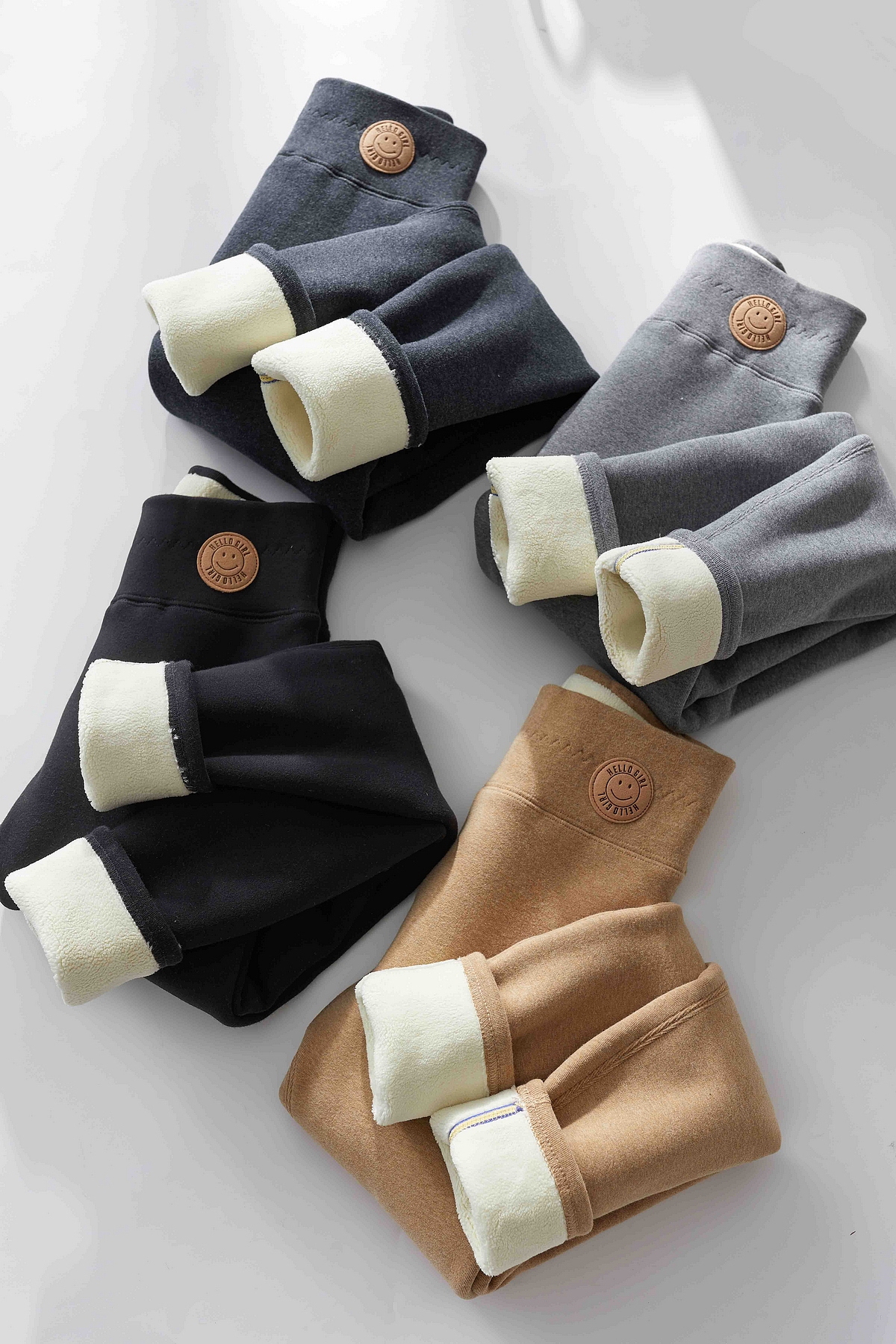 加绒打底裤平铺/场景摆拍/细节展示