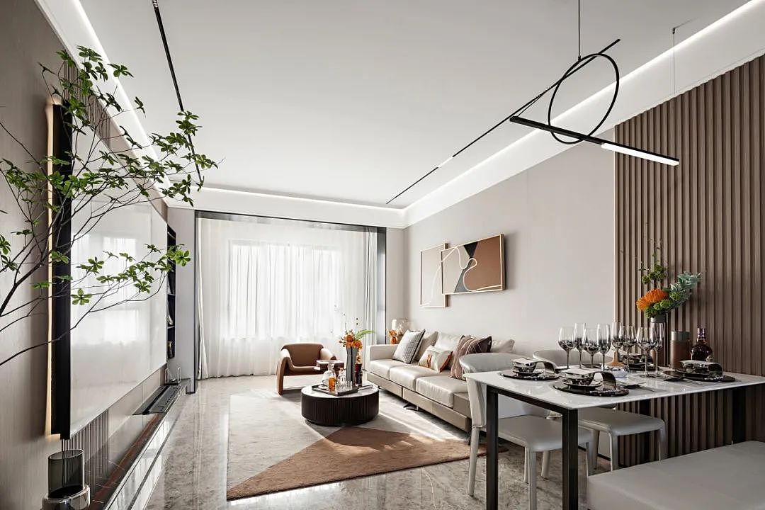 98㎡现代轻奢风格新房装修,卧室飘窗绝绝子!