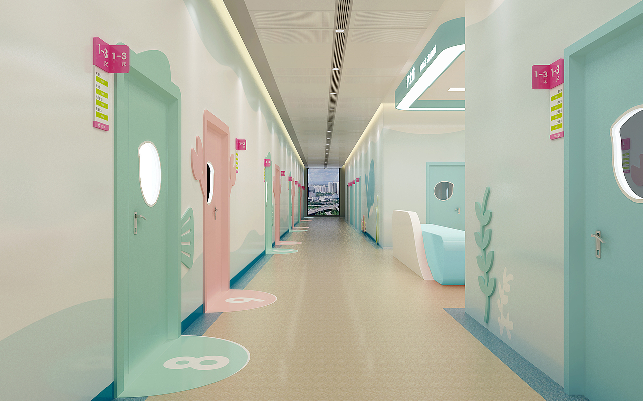 湖南益阳妇保院IP形象设计,空间设计
