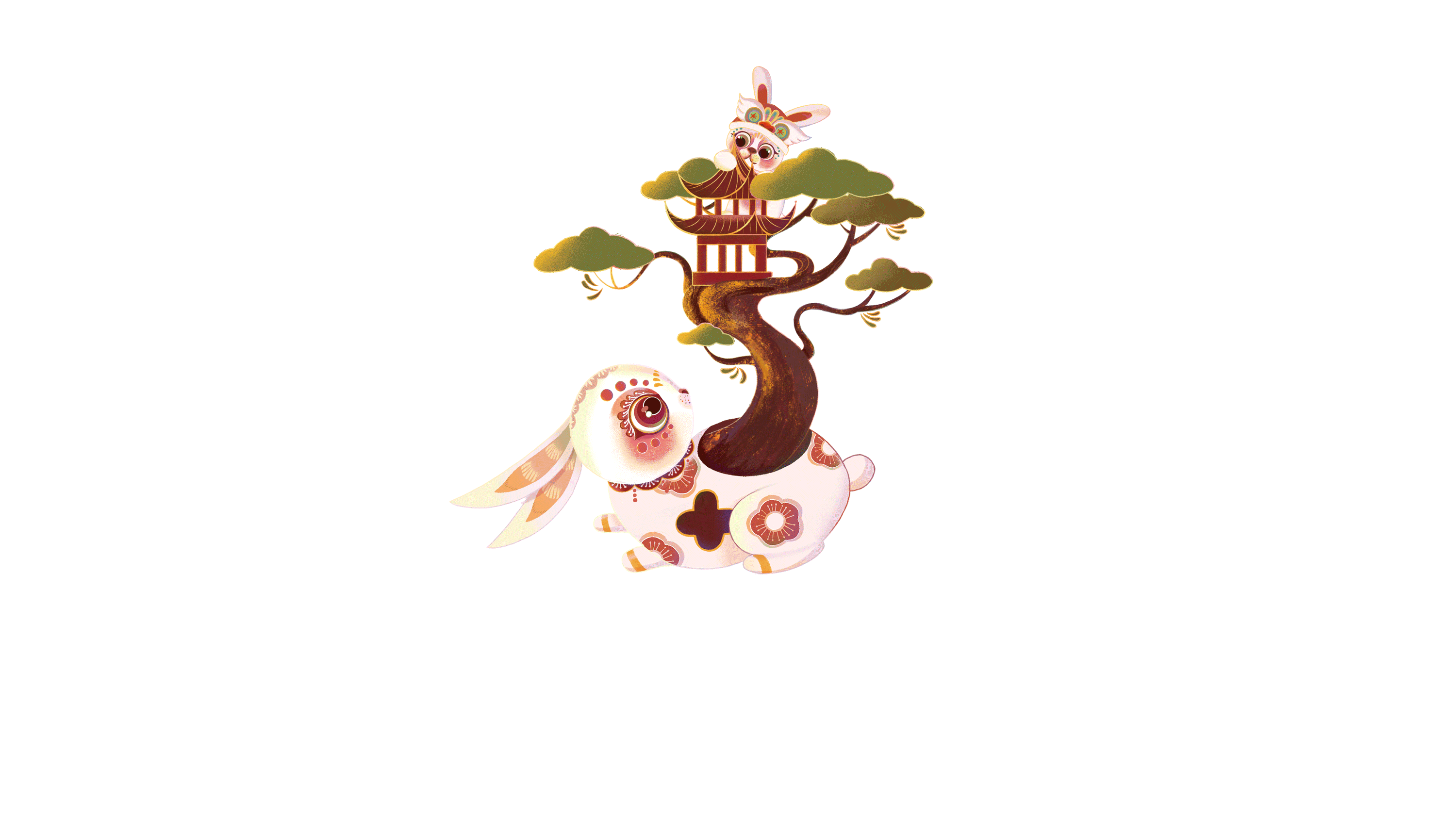 兔年插画（图ZMzMxNTUxMTY4） - 商业插画 - 站酷设计师一颗奶油米原创素材 - 站酷ZCOOL
