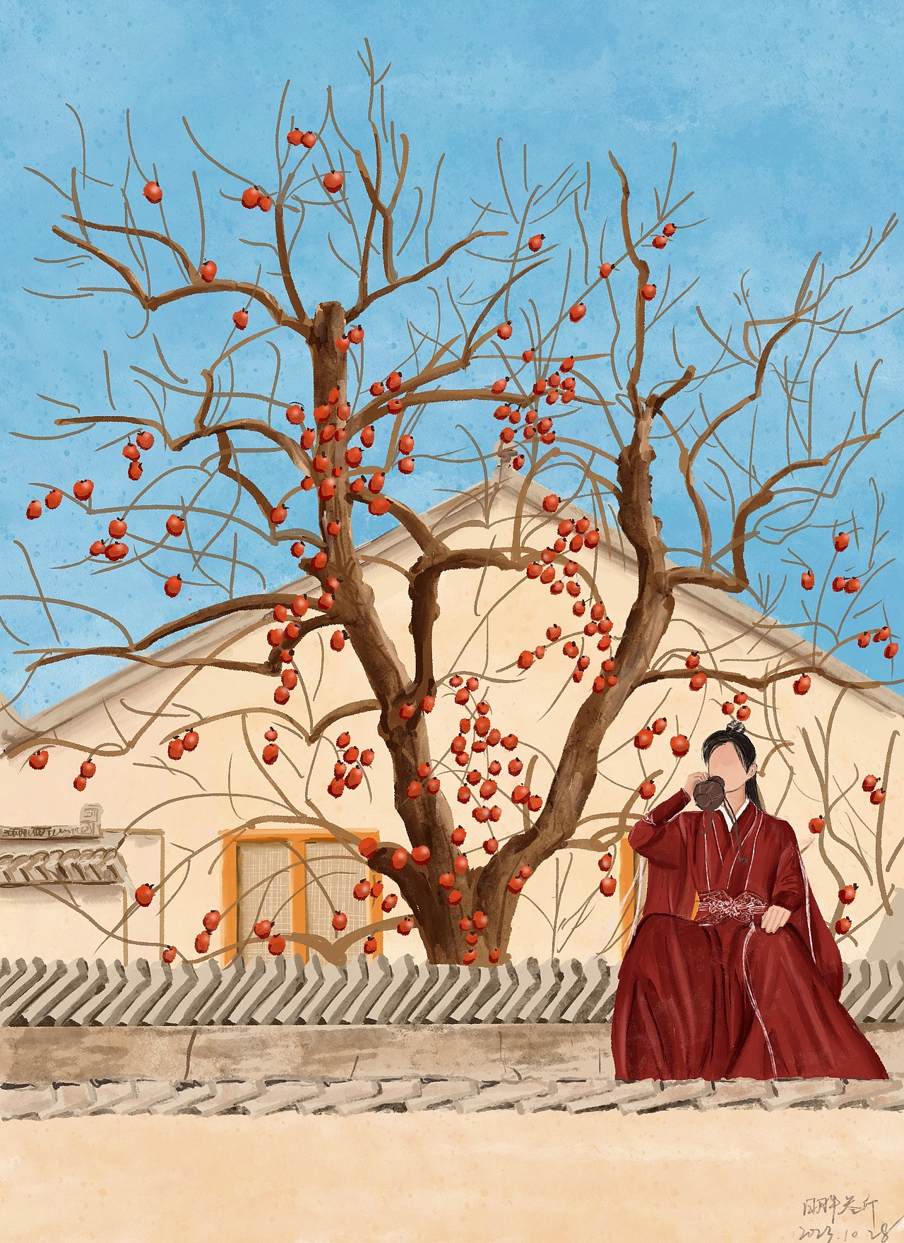 来苏州看柿柿如意（图ZMzU0ODQ1MTY4） - 艺术插画 - 站酷设计师日胖叁斤原创素材 - 站酷ZCOOL