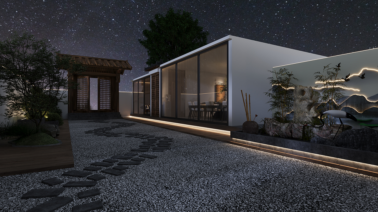 木石效果表现——小隐茶舍（图ZMzU2OTU0NzA0） - 景观设计 - 站酷设计师N1896原创素材 - 站酷ZCOOL