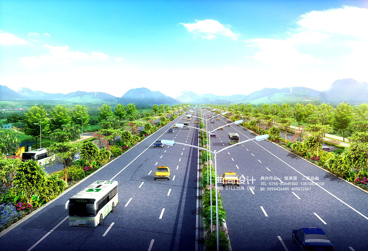 道路街边小品效果图2