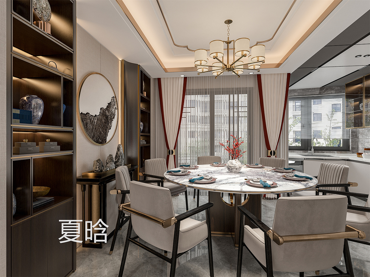 中式经典+现代设计的古典新中式