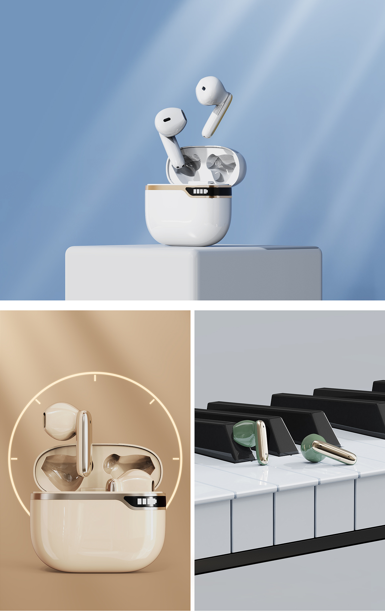 3C蓝牙耳机渲染（图ZMjk4Njg2OTMy） - 产品 - 站酷设计师青龙有月原创素材 - 站酷ZCOOL