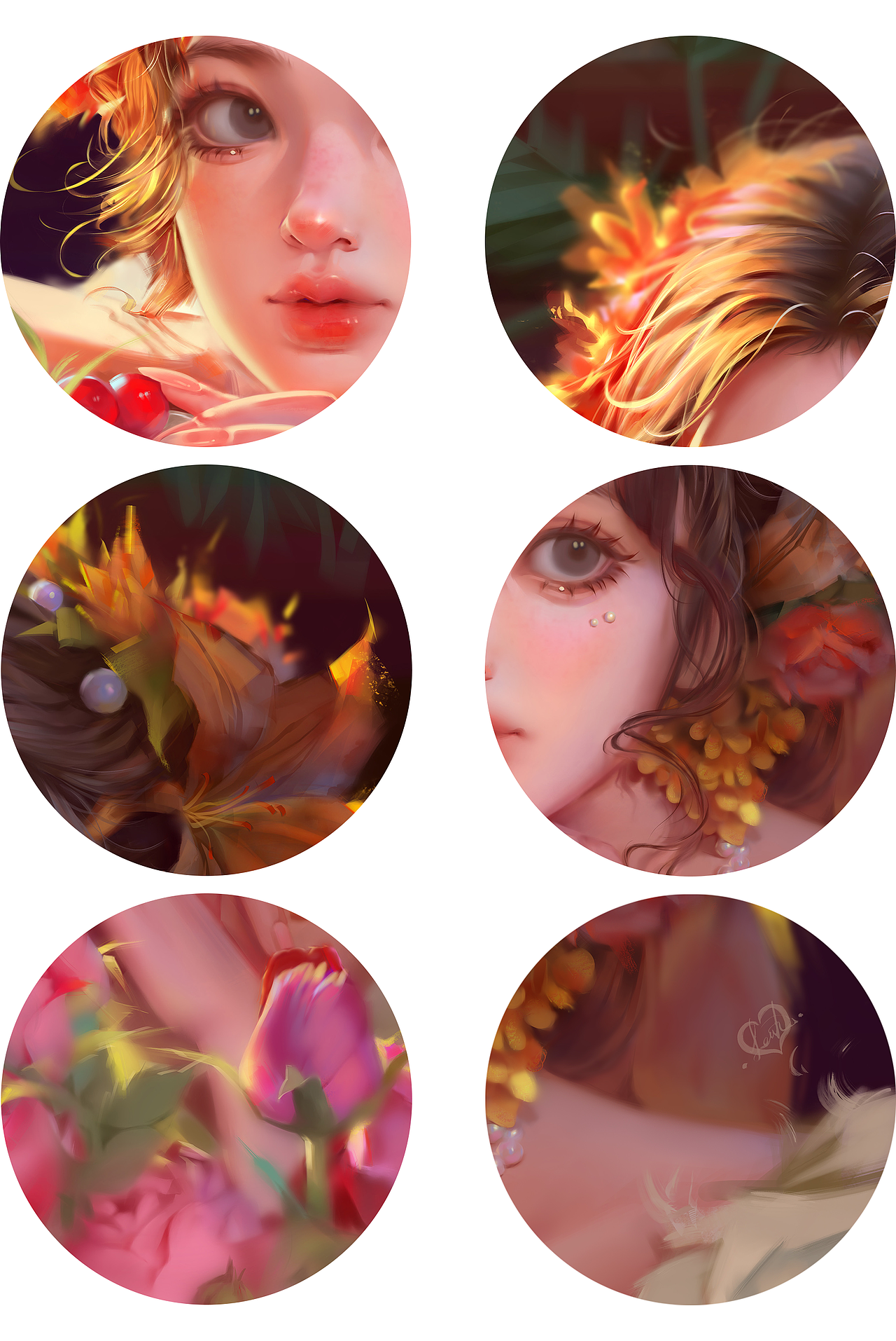 女孩 & 花（图ZMzUzOTI5MTQ4） - 商业插画 - 站酷设计师京京Leah原创素材 - 站酷ZCOOL