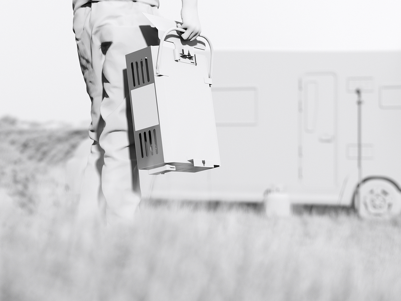 户外热水器场景渲染