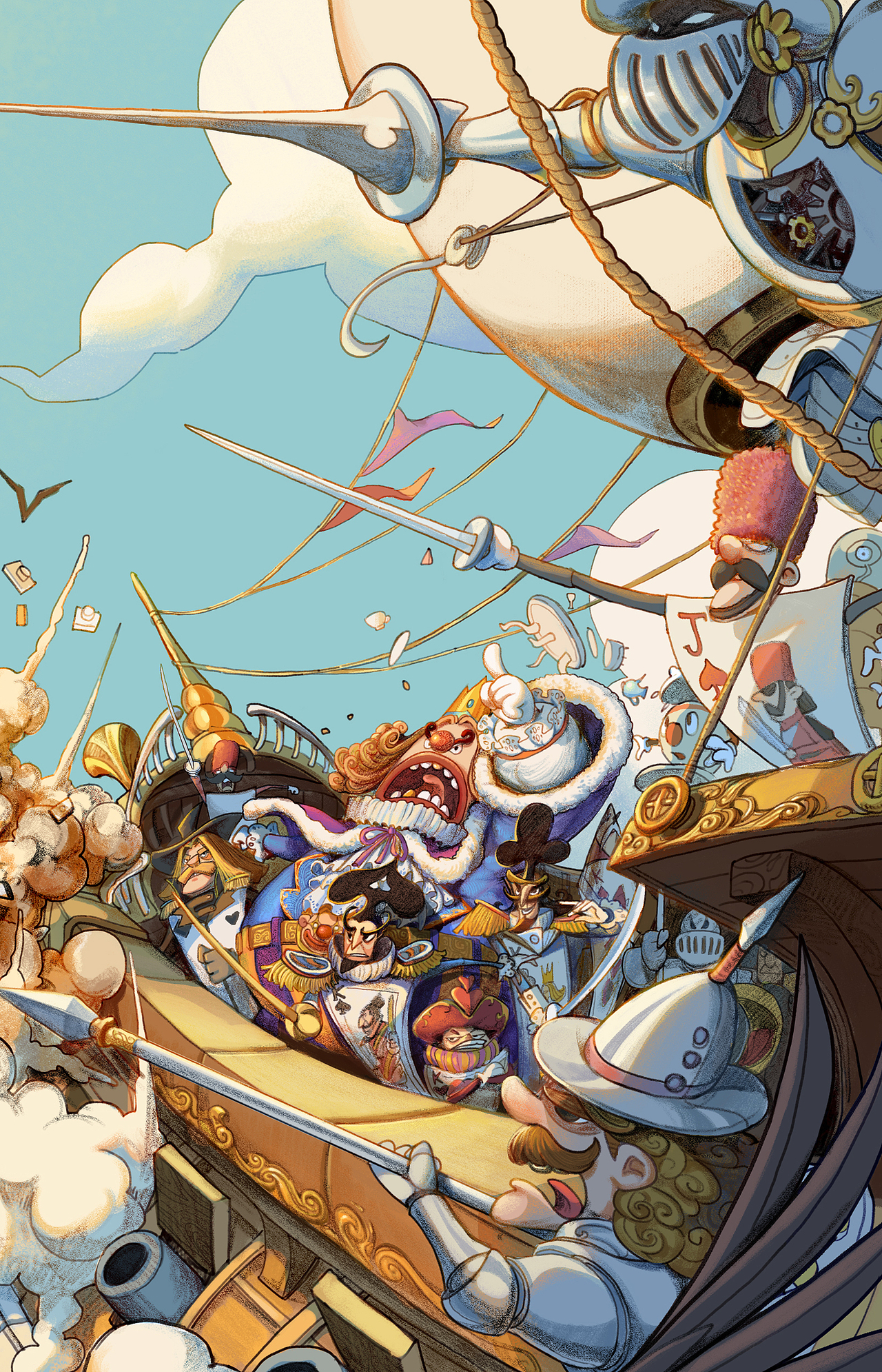 《飞机和船》插画绘制过程~（图ZMzU0OTI3NDcy） - 创作习作 - 站酷设计师肥猫牛奶原创素材 - 站酷ZCOOL