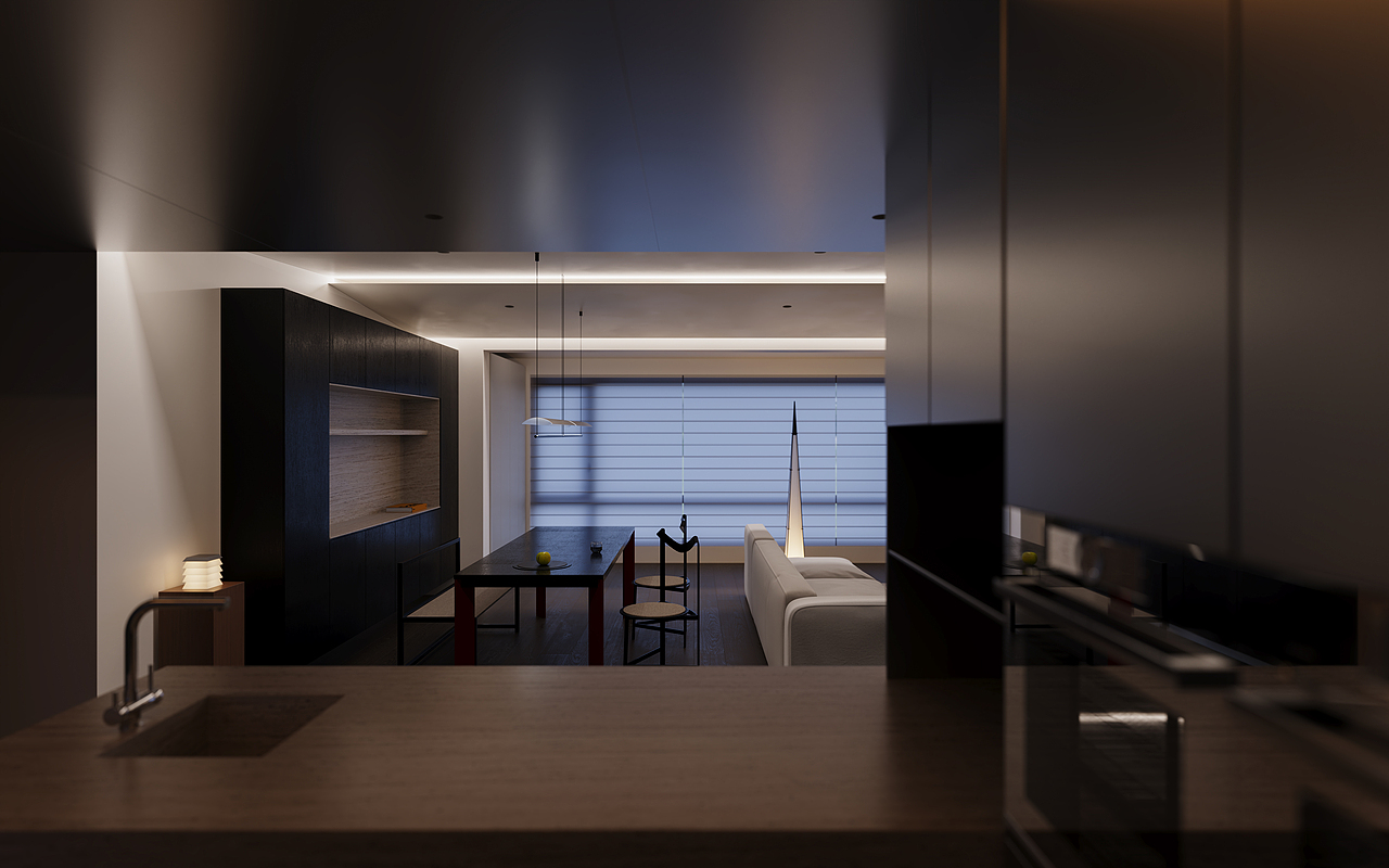 老严丨有之工设丨大平层（图ZMzcwNTA3MTU2） - 家装设计 - 站酷设计师效果图明灯丨老严原创素材 - 站酷ZCOOL