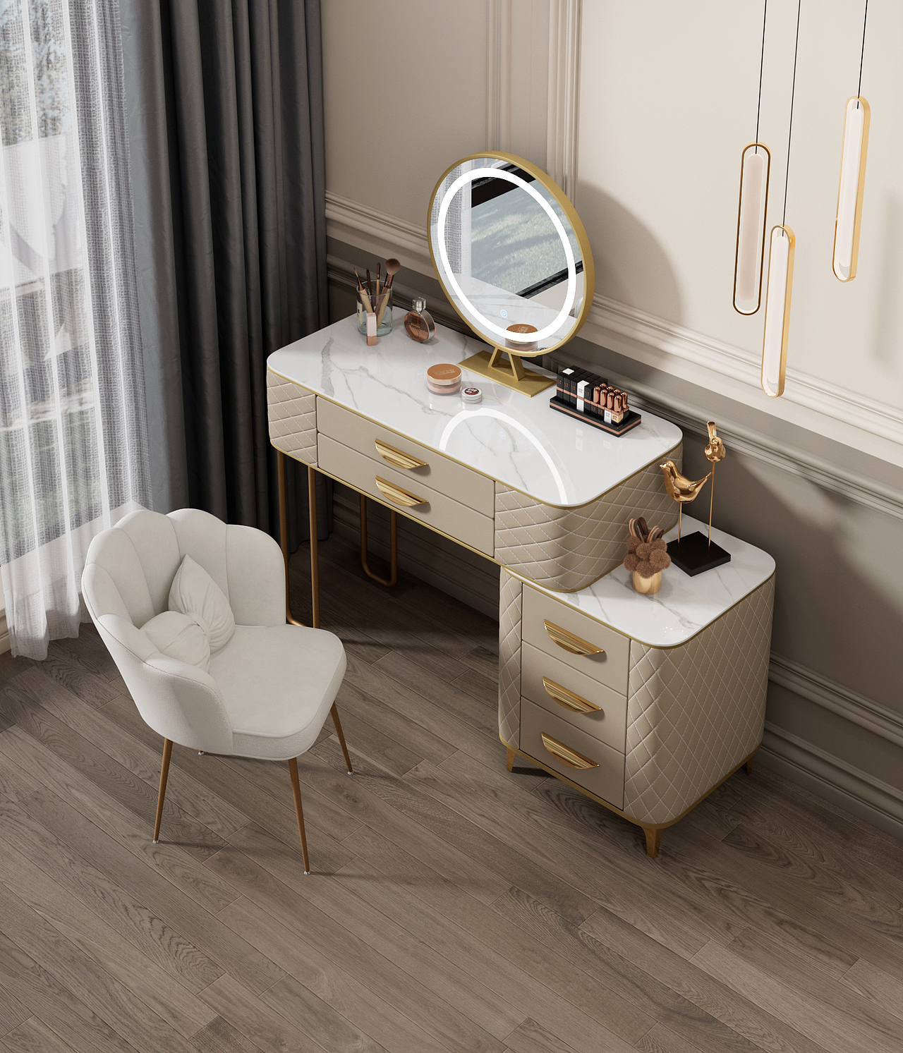 最近做的家具圖梳妝臺(tái)渲染（圖ZMjk5ODU2MjQ4） - 生活用品 - 站酷設(shè)計(jì)師速度感原創(chuàng)素材 - 站酷ZCOOL