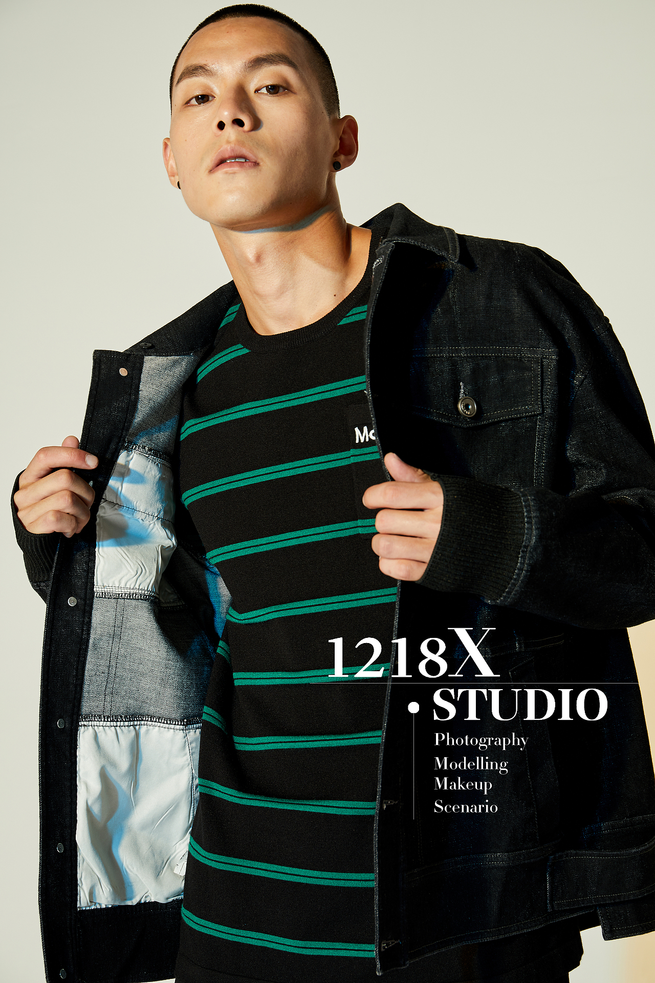 潮牌棚拍 男装 光影内模国模 纯背景拍摄