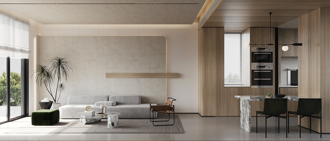 客厅&餐厅 3d渲染（图ZMzY0MTg1NTEy） - 家装设计 - 站酷设计师汇诚效果图惠惠原创素材 - 站酷ZCOOL