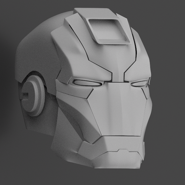 钢铁侠头部建模