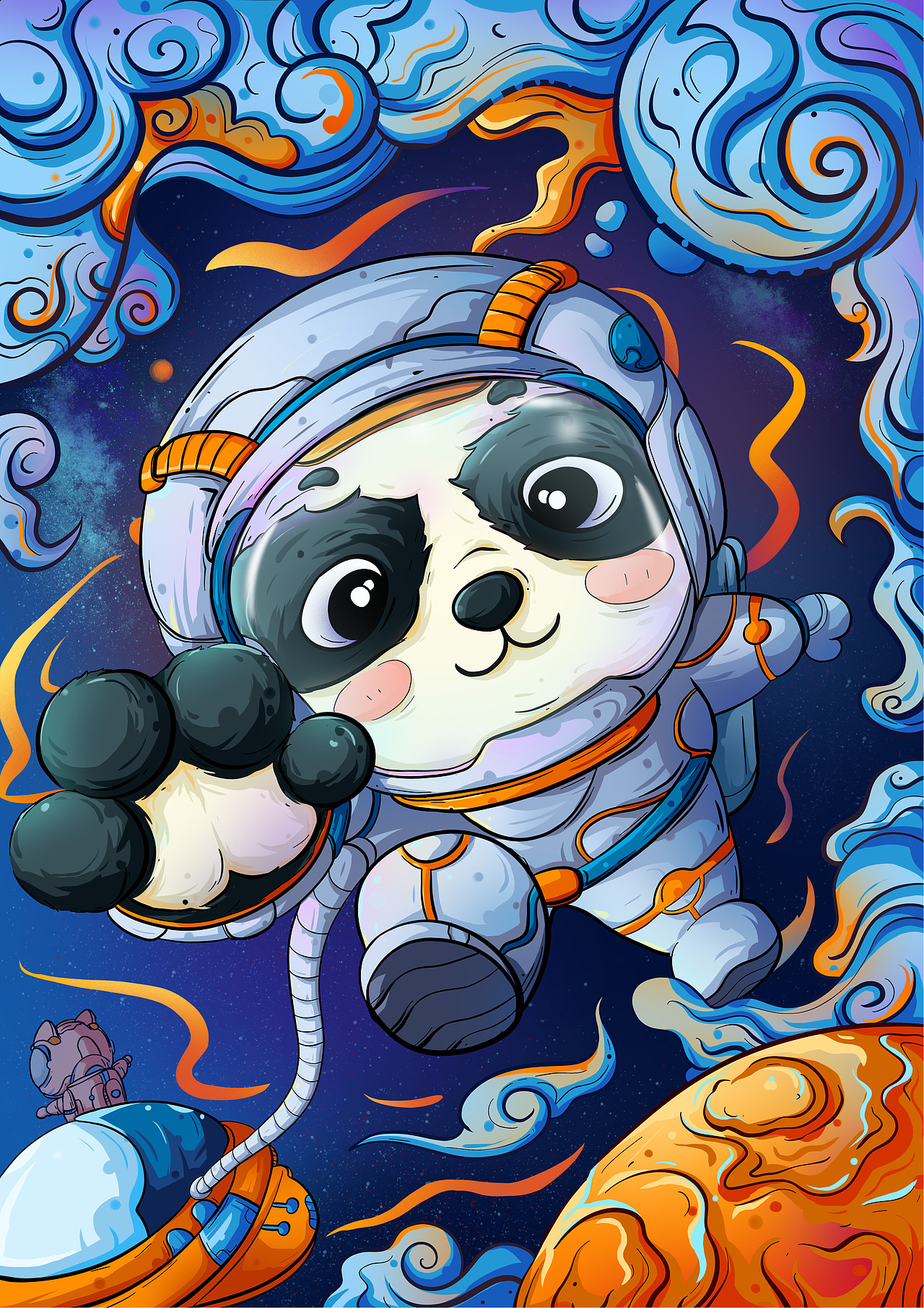 熊猫、狗子宇航员