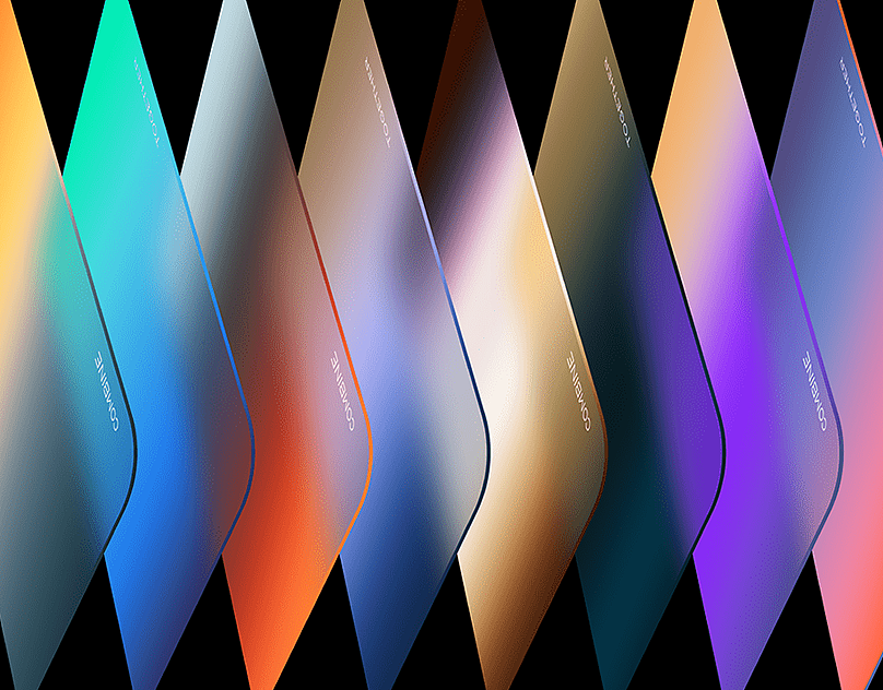 磨砂玻璃效果 - 色彩融合渐变