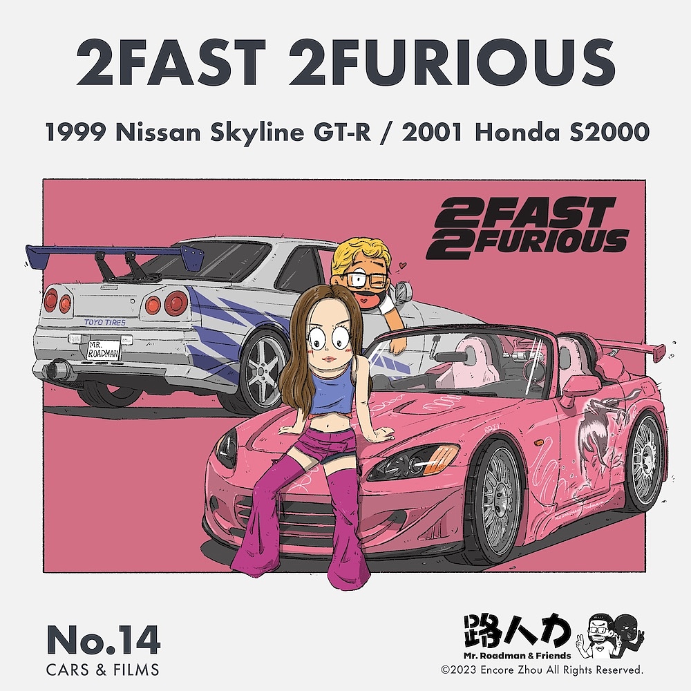No.14 -《速度与激情2》2 Fast 2 Furious
1999 Nissan Skyline GT-R<br>2001 Honda S2000
