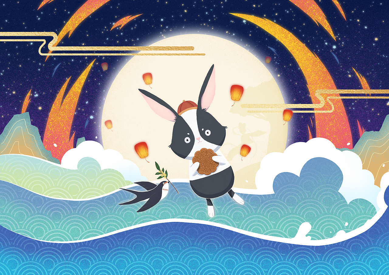 中华传统节日贺图（图ZMzQ3NDg3MTUy） - 儿童插画 - 站酷设计师阿光插画原创素材 - 站酷ZCOOL