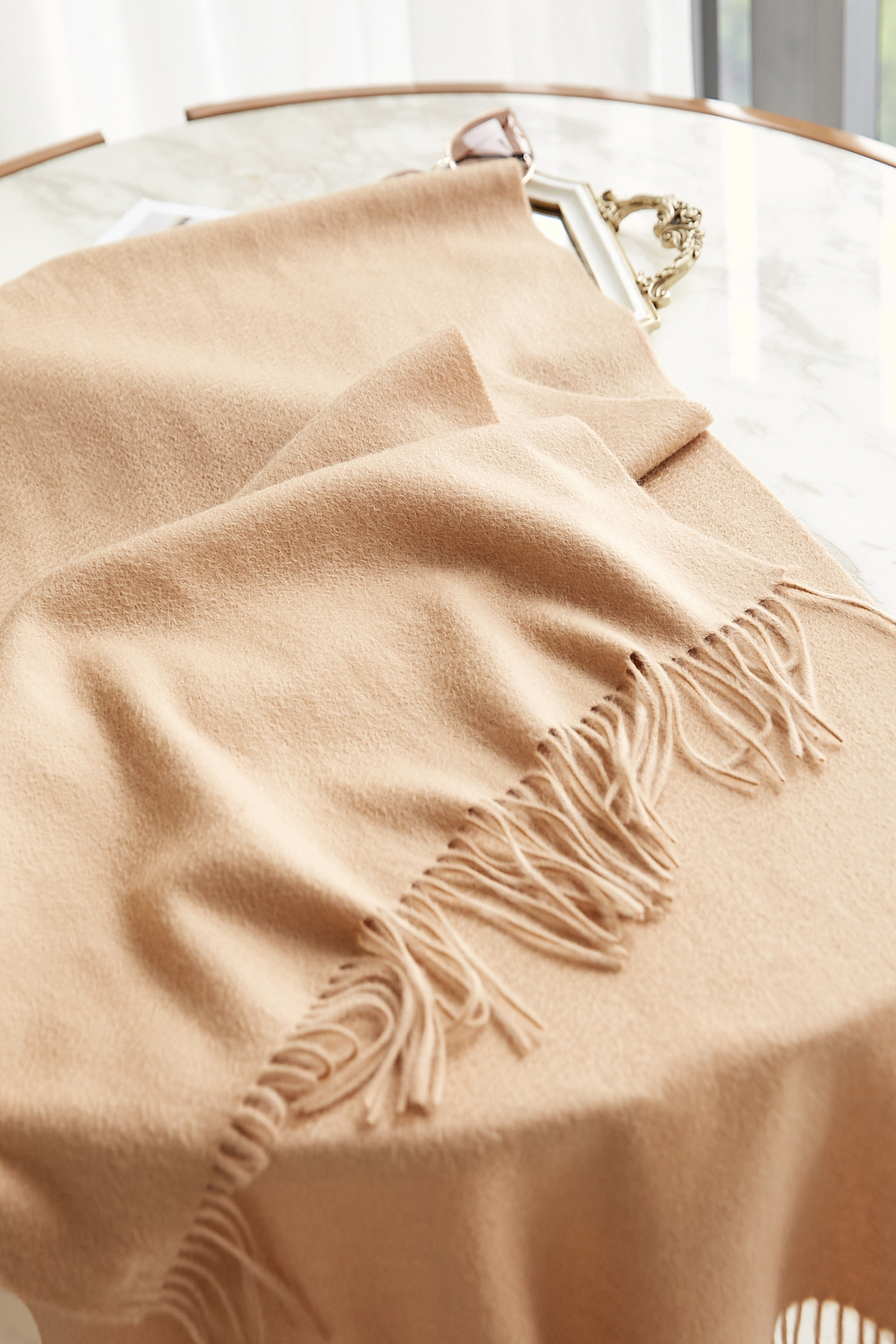 十色羊绒围巾静物拍摄