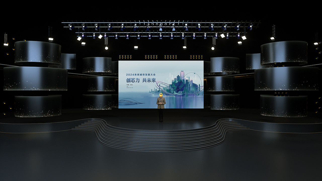 小屏侧弧三维背景（图ZMzU4ODQ4Mzg4） - 场景 - 站酷设计师茂山影视原创素材 - 站酷ZCOOL