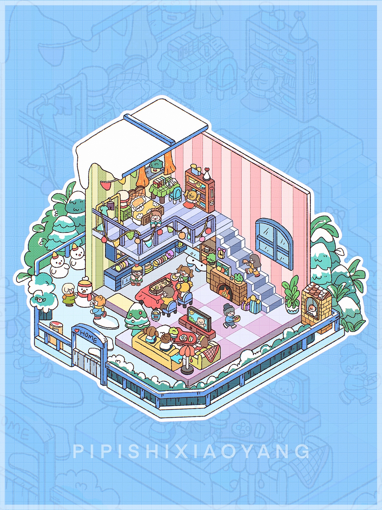 四季小屋场景合集（图ZMzUyODQxMDAw） - 创作习作 - 站酷设计师皮皮是小羊原创素材 - 站酷ZCOOL