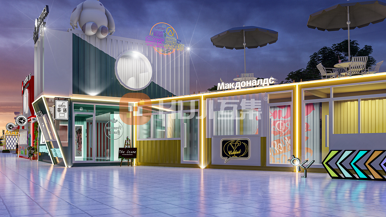 互集案例|湖北武汉保利广场集装箱商业街（图ZMzEzNDg0ODEy） - 建筑设计 - 站酷设计师HUJI互集原创素材 - 站酷ZCOOL