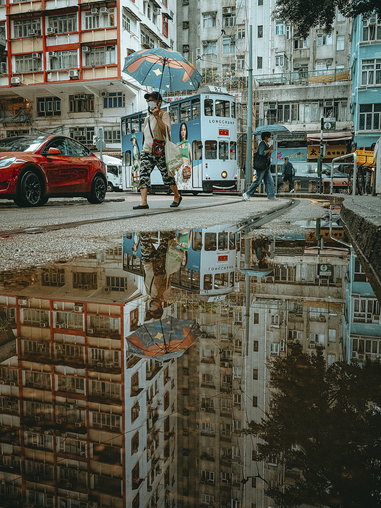 雨后感受超广角下的香港街市