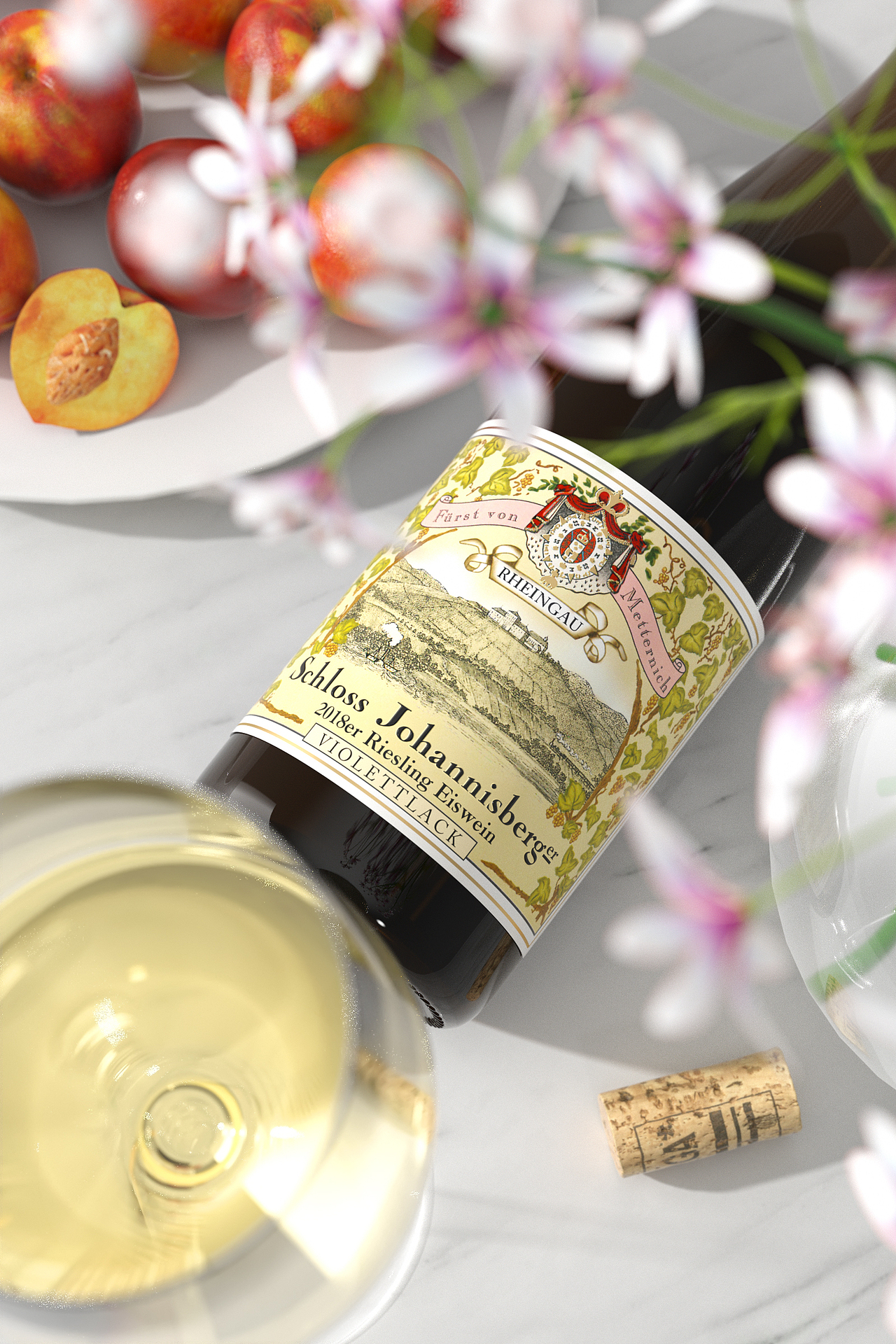 德国葡萄酒渲染-棕色系