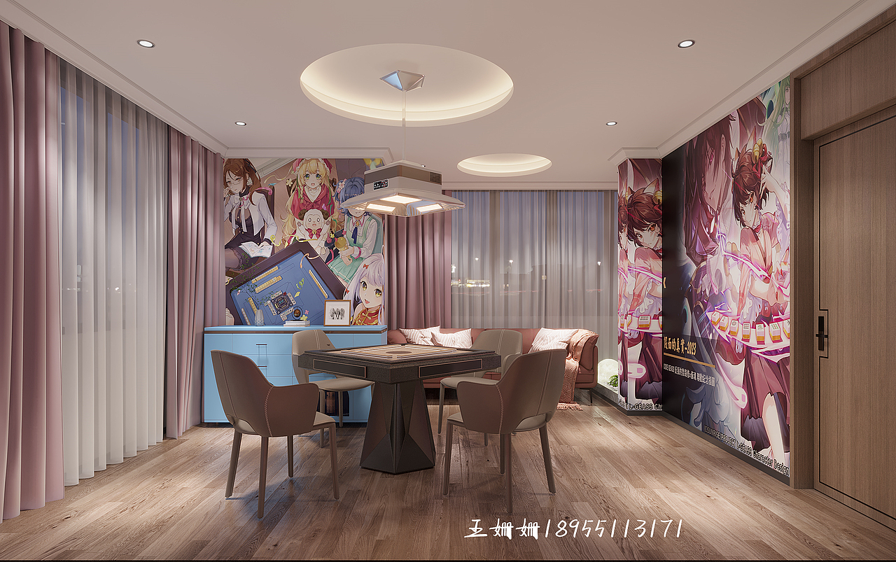 棋牌室麻将馆设计