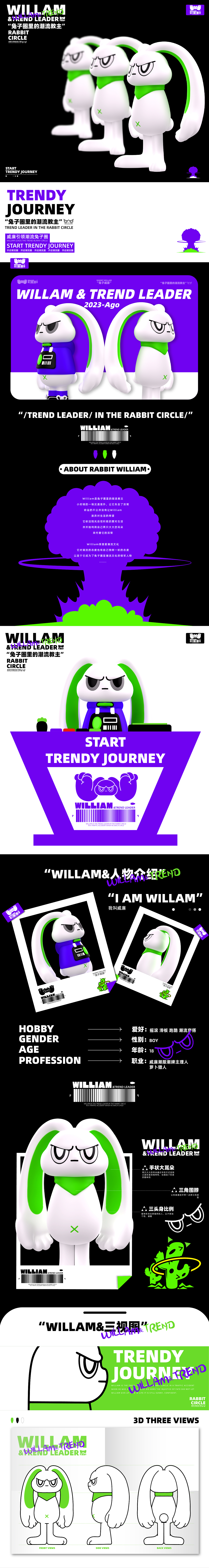 兔子威廉WILLAM来来来袭！（可授权）（图ZMzI3NTc4NjM2） - IP形象 - 站酷设计师艺想创设AICD原创素材 - 站酷ZCOOL