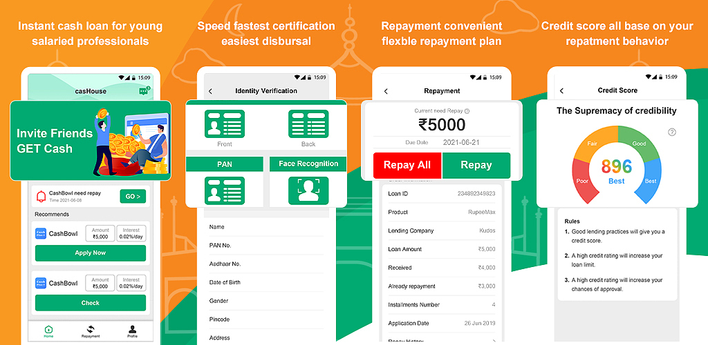 手机app界面设计-印度金融