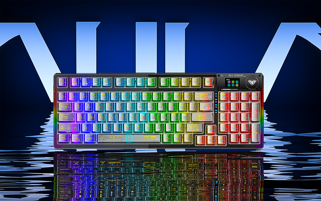 透明键盘鼠标渲染 | 雪地场景