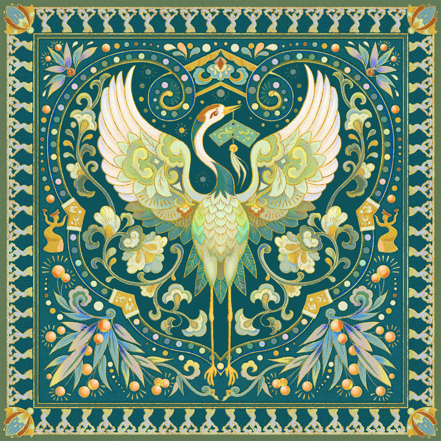 福主题吉祥纹样《鹤庆吉祥》