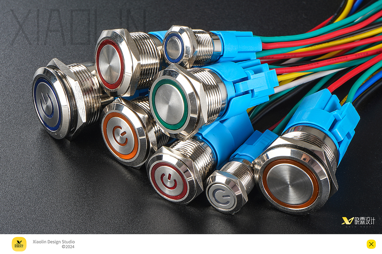 防水金属按钮拍照未修图