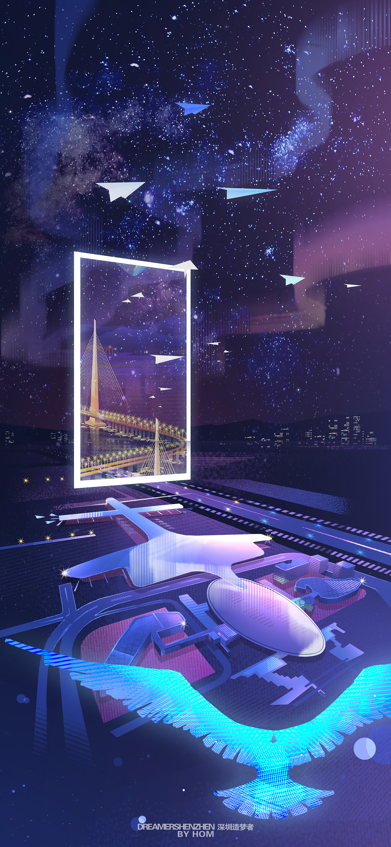 银河系漫游与复古蒸汽波-DREAMSHENZHEN（图ZMzUwNzg2MjY4） - 艺术插画 - 站酷设计师翁坤鸿原创素材 - 站酷ZCOOL