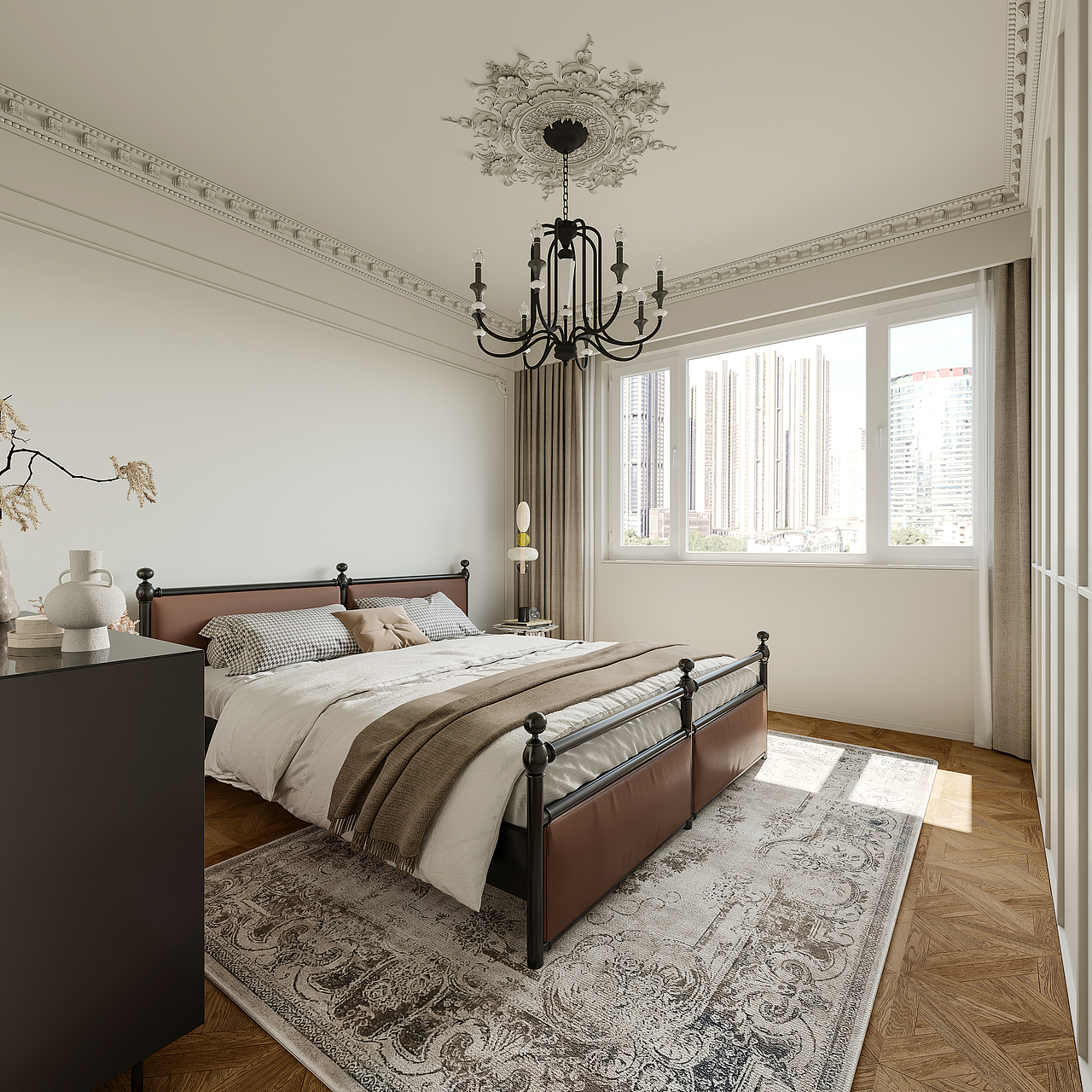 现代复古风格效果图表现（图ZMzQwMjUxNjQw） - 家装设计 - 站酷设计师呜叽唛叽原创素材 - 站酷ZCOOL