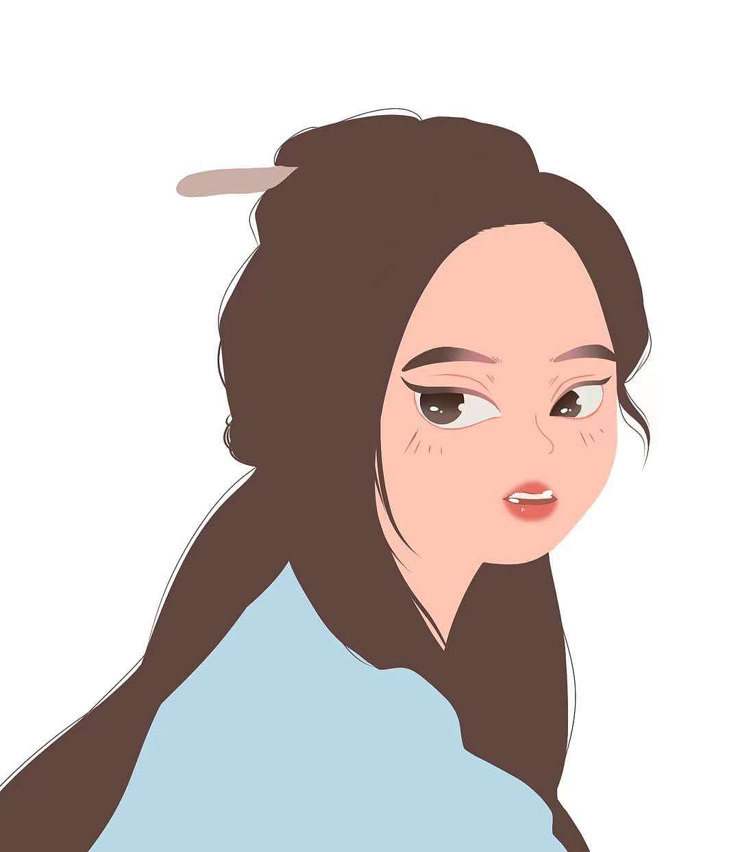 扁平风格人物头像插画