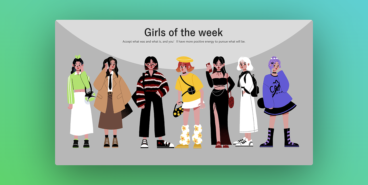 【包装设计】Girls of the week（图ZMzI4MDIwNTcy） - 商业插画 - 站酷设计师兀轶wy原创素材 - 站酷ZCOOL